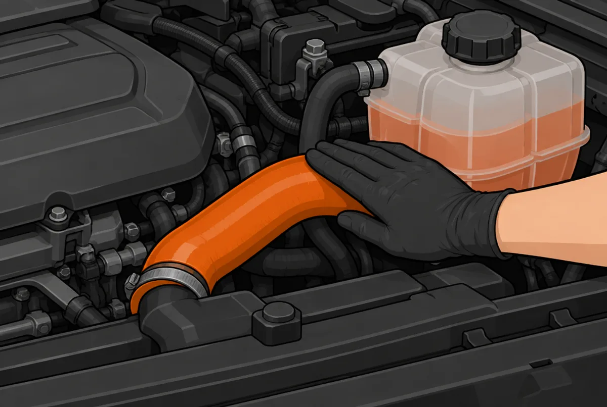 Motor abkühlen lassen, Auto anheben